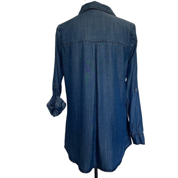 Molly & Isadora Myla Button-Down Chambray Shirt. - Picture 6 of 13